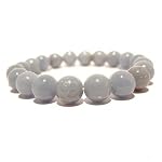 Angelite Bracelet 02 Stretch 10mm Round Blue Gemstone Crystal Healing