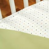 JJ Cole Fitted Crib Sheet - Green Polka Dot