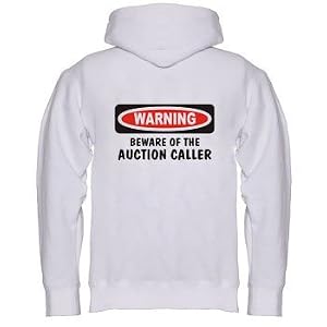 BEWARE OF THE AUCTION CALLER Youth Zippered Hooded (Hoody Hoodie) Sweatshirt Fleece Jacket (Various Colors Avail)