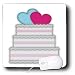 Florene Special Events - 3 Tier Wedding Cake With Hearts - Mouse Pads