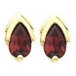 14K Yellow Gold Mozambique Garnet Earrings