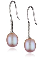 Bella Pearl Hook Cubic Zirconia Earrings