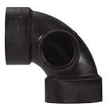 CHARLOTTE ABS/DWV 90 DEG ELBOW WITH SIDE INLET