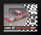 Kurt Busch Framed Photo with Race Used Tire