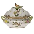 10 Tureen with Bird (4 quarts) - Herend Rothschild Bird Brown