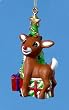 4" Rudolph the Red-Nosed Reindeer Tree and Presents Christmas Ornament