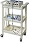Plastic utility cart with 3-shelves for medical devices