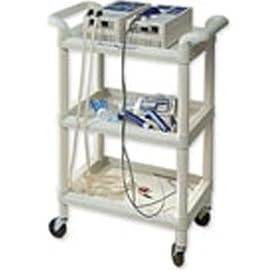 Plastic utility cart with 3-shelves for medical devices