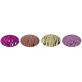Piz-Zaz Hair Glimmer Tinsel 4 Color Set: Caldo Pink, Platinum, Polished Copper, Hot Champagne + Hair Art PIn-Tail Comb