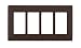 Levin Renu REWP4WB FourGang Screwless SnapOn Wallplate Walnut Bark