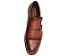 Asher Green Mens Brown Genuine Leather Classic Double Monk Strap Dress Shoe with Cap Toe: Style Stowe Brown-028