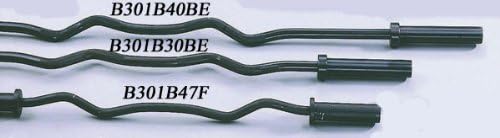 4' Black or Chromed Olympic Curl Bar with Collars