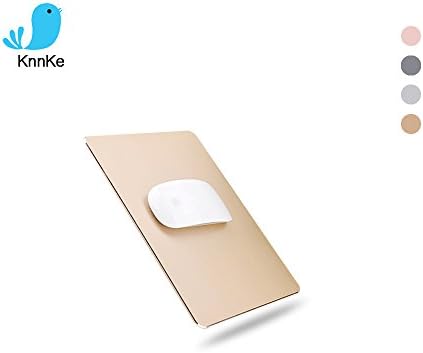 Mouse Pad, Gaming Aluminium Mouse Pad,Non-slip Flannel Base &amp; Micro Sand Blasting Aluminium Surface for Fast and Accurate Control-Compatible Any Dpi Speed &amp; Optical Laser Mice or Desktop (Golden)