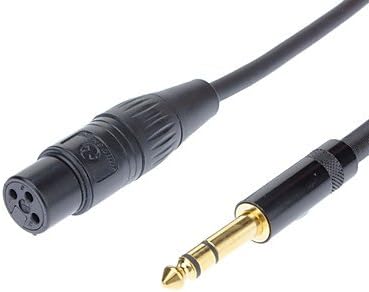 ZCL6.35mm Stereo Male to XLR Female Cable Black for Microphone KTV(0.5M)