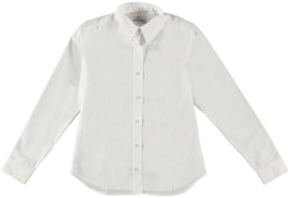 Elderwear Big Girls' "Wrinkle Free" L/S Button-Up Blouse - white, 12