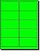 1,000 Label Outfitters Printable High-Visibility Fluorescent Neon Green Inventory Shipping Mailing Labels, 4 x 2 inches, 100 Sheets