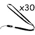 Cosmos &reg; 30 pcs Black Long Neck Strap Band Lanyard (36 inch full round length)For Camera Cell phone ipod mp3 mp4 PSP Wiimote ID card badge and other Electronic Devices + Cosmos cable tie