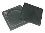Chinese callligraphy / Japanese sumi ink well - grinding stone with cover, charcoal black