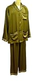 Review   / Sirisha Men's Classic Satin Silk Pajamas, G2, Olive