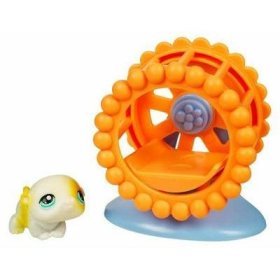 Littlest Pet Shop Pets On The Go Figure Hamster with Wheel