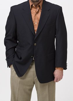 Kilburne & Finch Classic Navy Blue 2-Button Center-vented Blazer