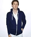 American Apparel F497 Flex Fleece Zip Hoody - Navy F497 S