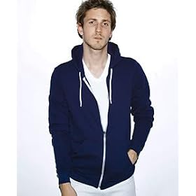 American Apparel F497 Flex Fleece Zip Hoody - Navy F497 M