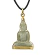 Hand Carved Green Jade Buddha Pendant