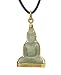 Hand Carved Green Jade Buddha Pendant