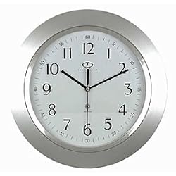 Radio Controlled Silver Wall Clock