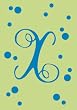 Monogram Polka Dot Garden Size Flag - X