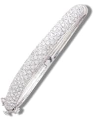 Pave CZ Sterling Silver Bangle
