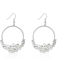 Matte Rhodium Vintage Butterfly Earrings