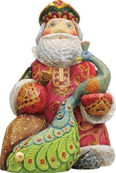 Islander Santa peacock - Russian Handcarving
