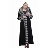 Chinchilla Trimmed Mink Coat - Reversible by MadisonAveMall