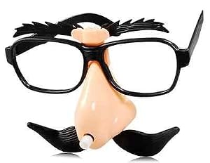 Funny Wind-Up Moving Eyebrows & Mustache Glasses for Halloween/ April Fools' Day