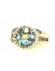 Sara Blaine Fine .925 Sterling Silver Green Amethyst Ring size 7