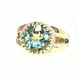 Sara Blaine Fine .925 Sterling Silver Green Amethyst Ring size 7
