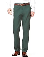 Autograph Luxury Pure Cotton Tailored Fit Flat Front Chinos