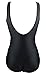 Cocoship Inspired Sweetheart Neckline One Piece Maillot Surplice Swimsuit(FBA)