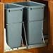 Kitchen & Housewares : 30 Quart Chrome and Platinum Waste and Recycling Management