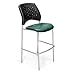 OFM 328S-VAM-602 Stars Cafe Height Vinyl Silver Chair, Teal