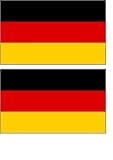 2 German Germany Flag Stickers Decal Bumper Window Laptop Phone Auto Boat Wall