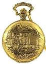 Pocket Watch - Gold-Toned Big Rig Semi-Truck Pocket Watch with 14" Clip on Chain