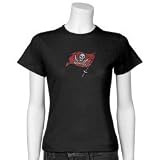 Reebok Tampa Bay Buccaneers Ladies Black Astronomy Split Neck T-shirt