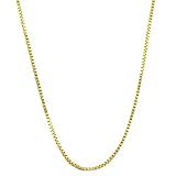 10 Karat Yellow Gold Venetain Box Chain (16 inch Long, 0.6 mm Thick)