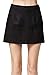 Little Smily Women's A-line High Waist Faux Suede Mini Skirt