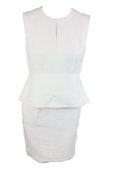 Cotton/Linen/Polyester/Spandex Peplum  Dress