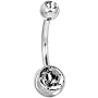 Black Diamond DOUBLE GEM Belly Ring
