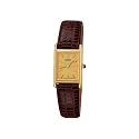 Seiko Women&rsquo;s Brown Leather Strap Watch #SXGN40
